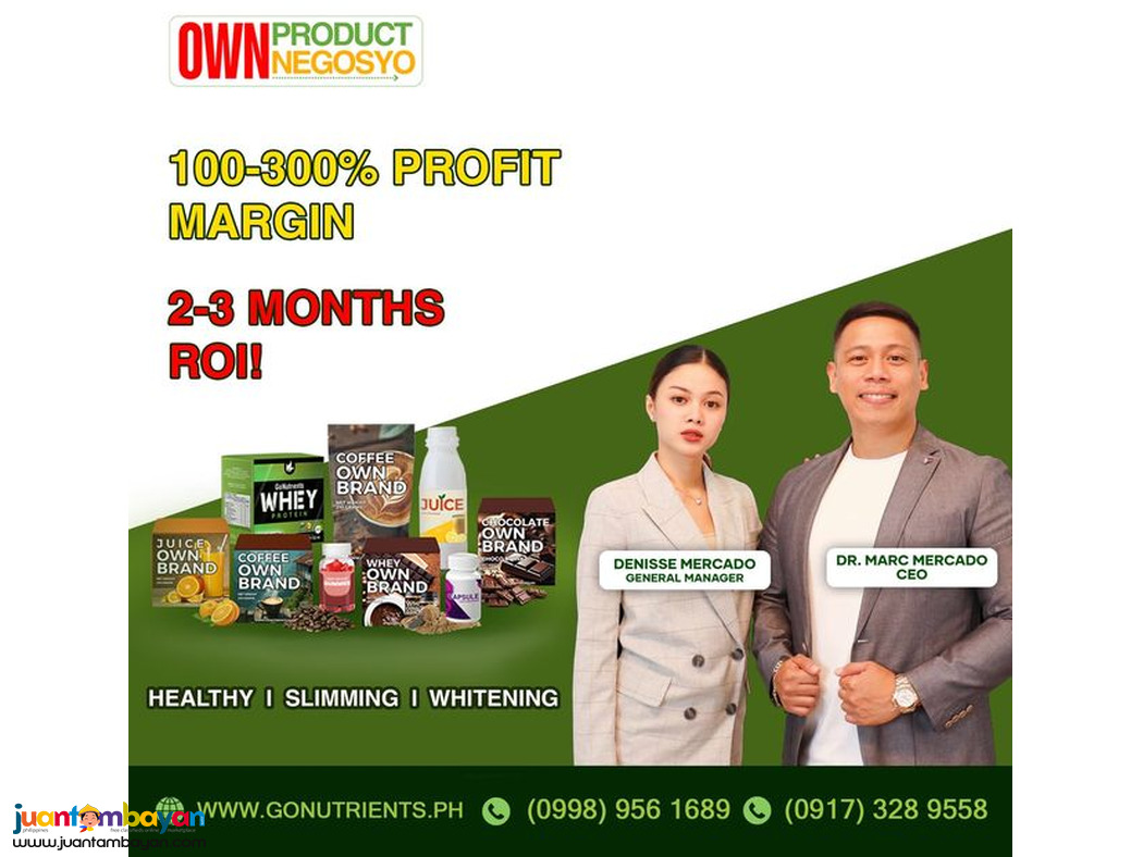 Create. Build. Own. Your brand, your negosyo, your success. 