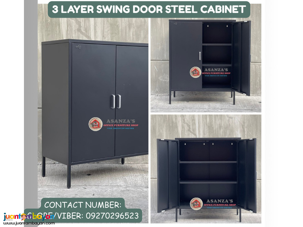 3-LAYER SWING DOOR STEEL CABINET 