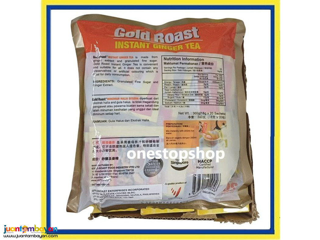 Gold Roast Instant Ginger Tea 20s x 18g