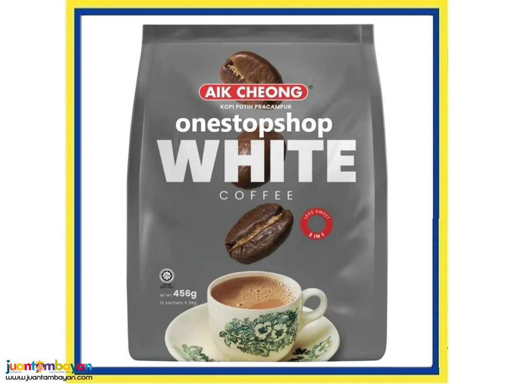 Aik Cheong 3-in-1 White Coffee (Less Sweet) 12x38g