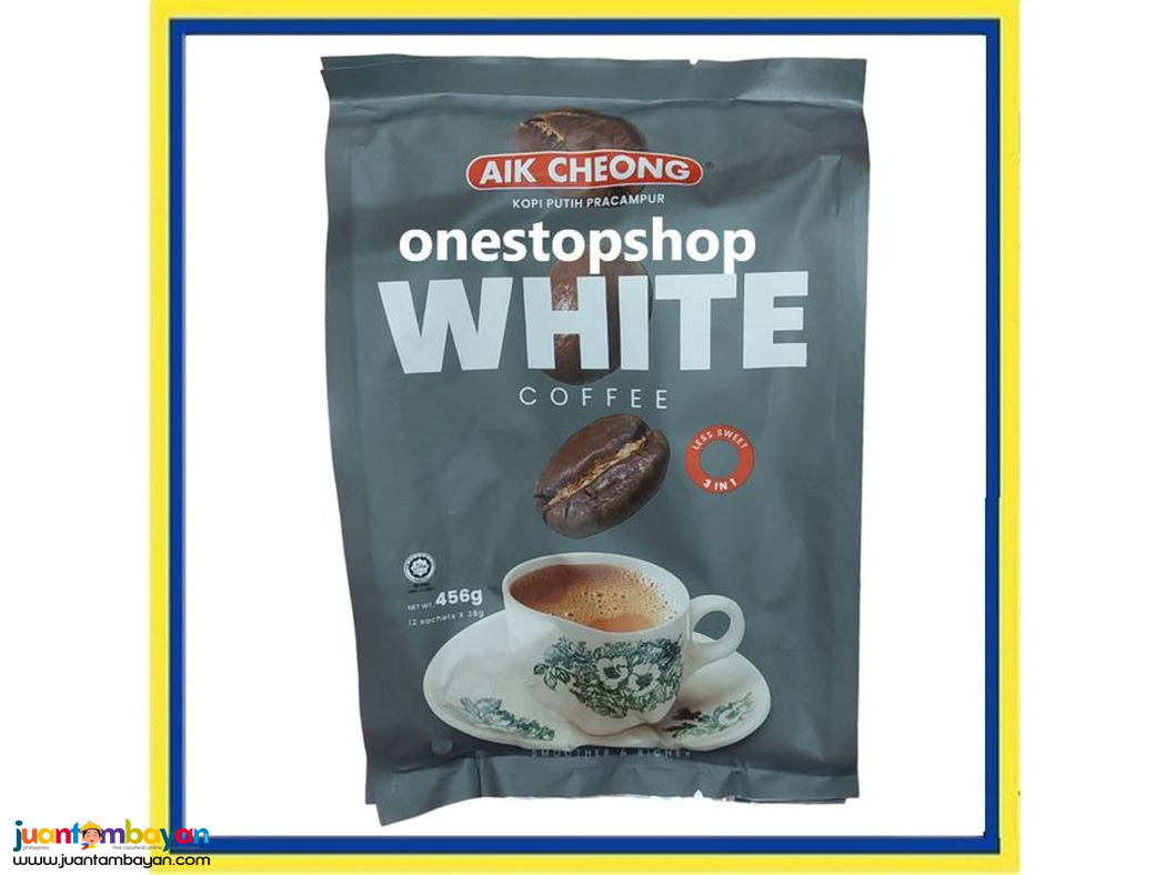 Aik Cheong 3-in-1 White Coffee (Less Sweet) 12x38g