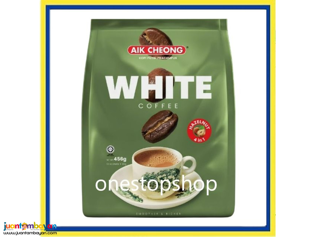 Aik Cheong White Coffee Hazelnut 4 in 1 456g 