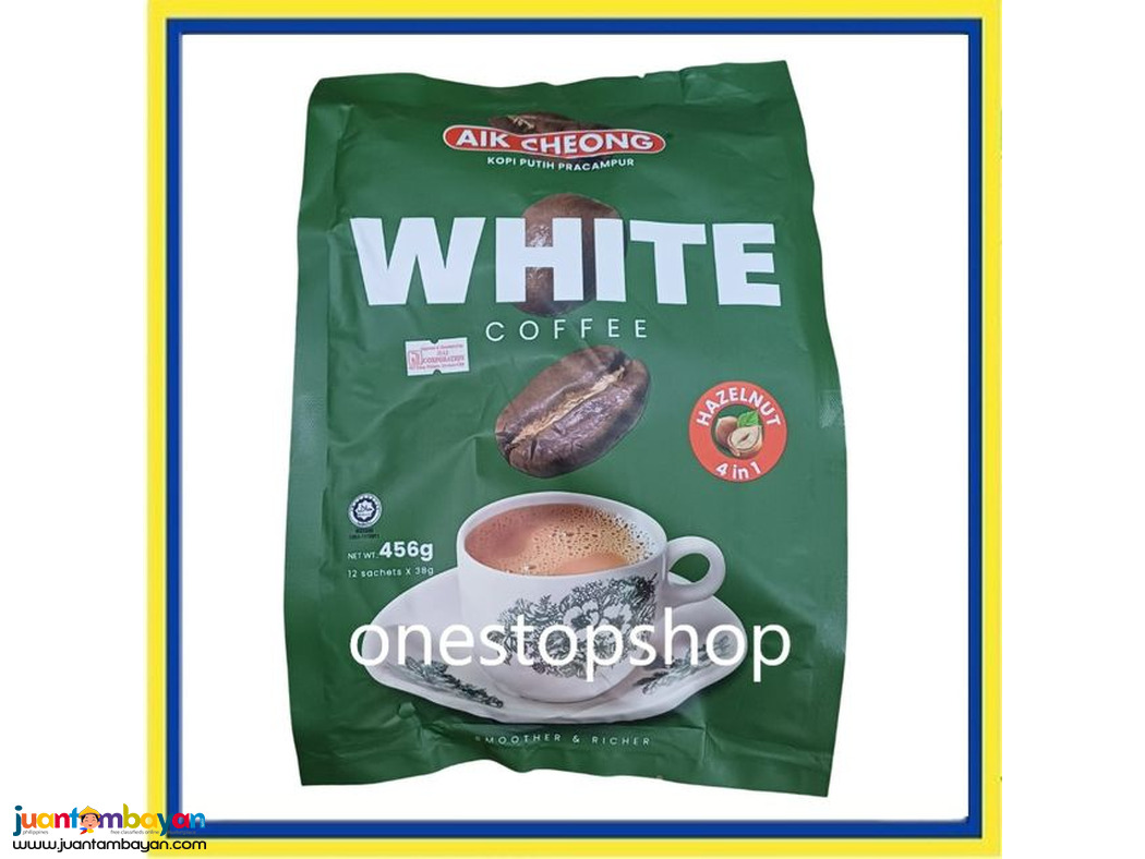 Aik Cheong White Coffee Hazelnut 4 in 1 456g 