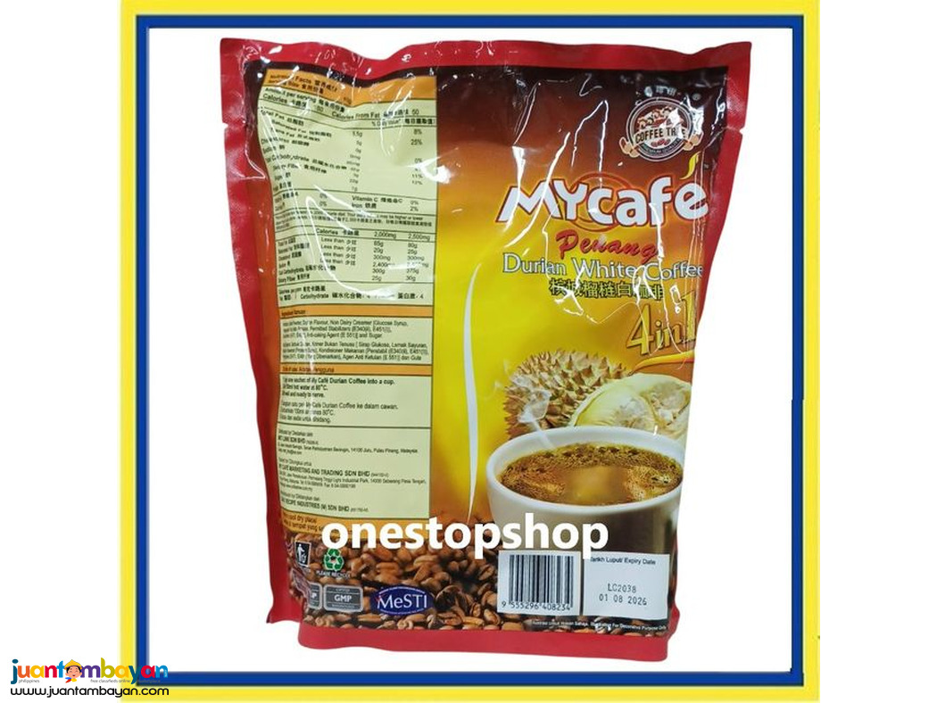 My Cafe Penang 4 in 1 Durian White Coffee 15 x40g