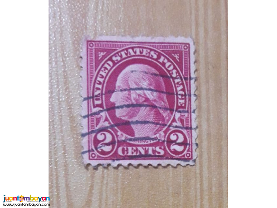 USA George Washington Rare 2 Cent Deep Red Stamp.