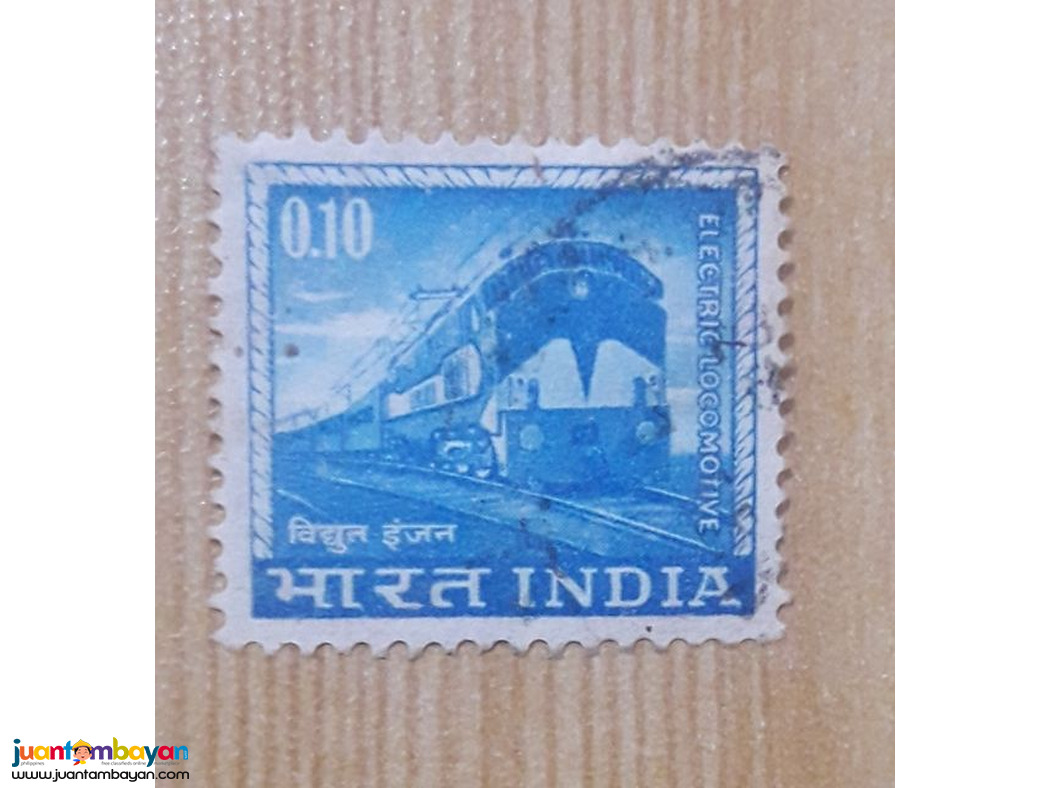 India Hira 0.10 Electric Locomotive Used Stamp.
