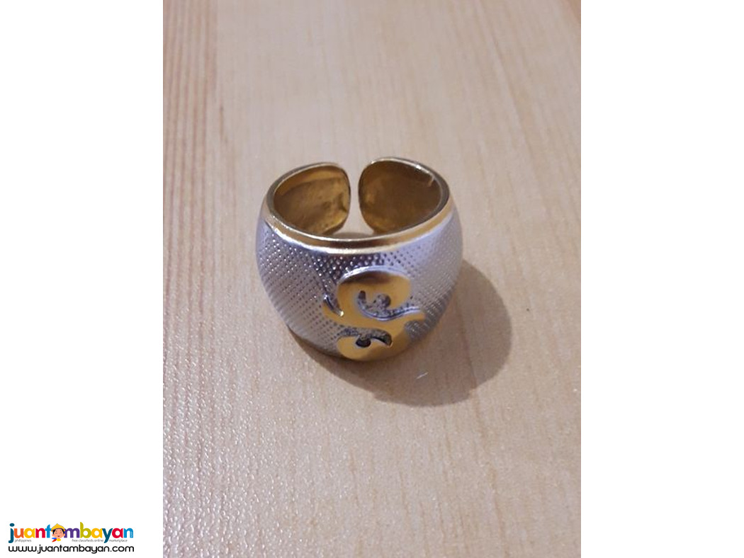 Gold and Silver overlay with Gold S Rare ring Size 20.