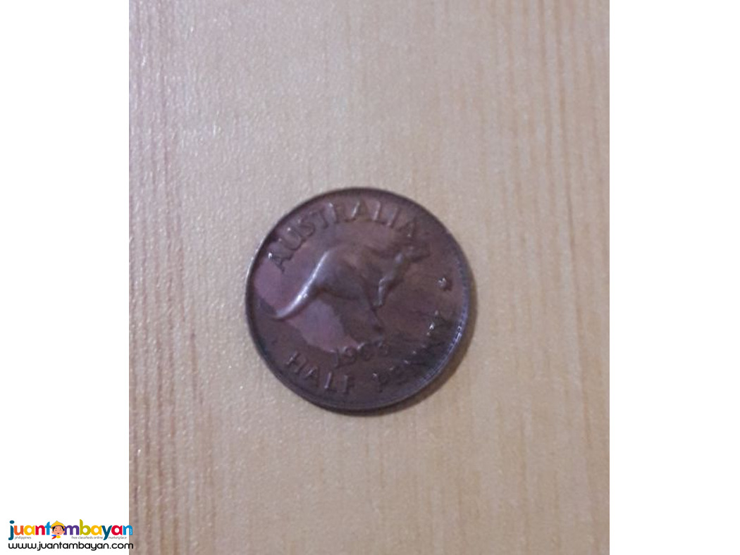 AUSTRALIAN QUEEN ELIZABETH II and KANGAROO 1963 COIN.