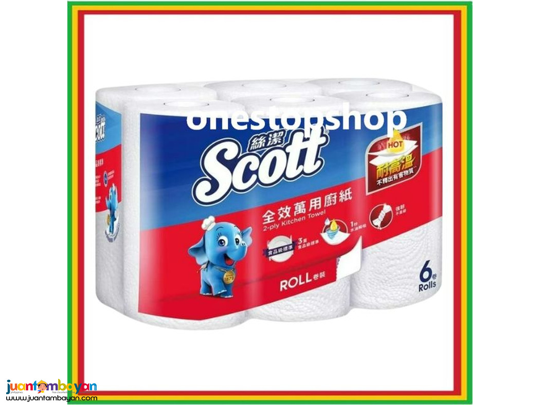 Scott Tri Action Kitchen Towel 3Ply 6 Rolls 絲潔萬用紙標準 6 卷裝
