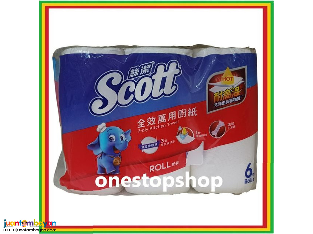Scott Tri Action Kitchen Towel 3Ply 6 Rolls 絲潔萬用紙標準 6 卷裝