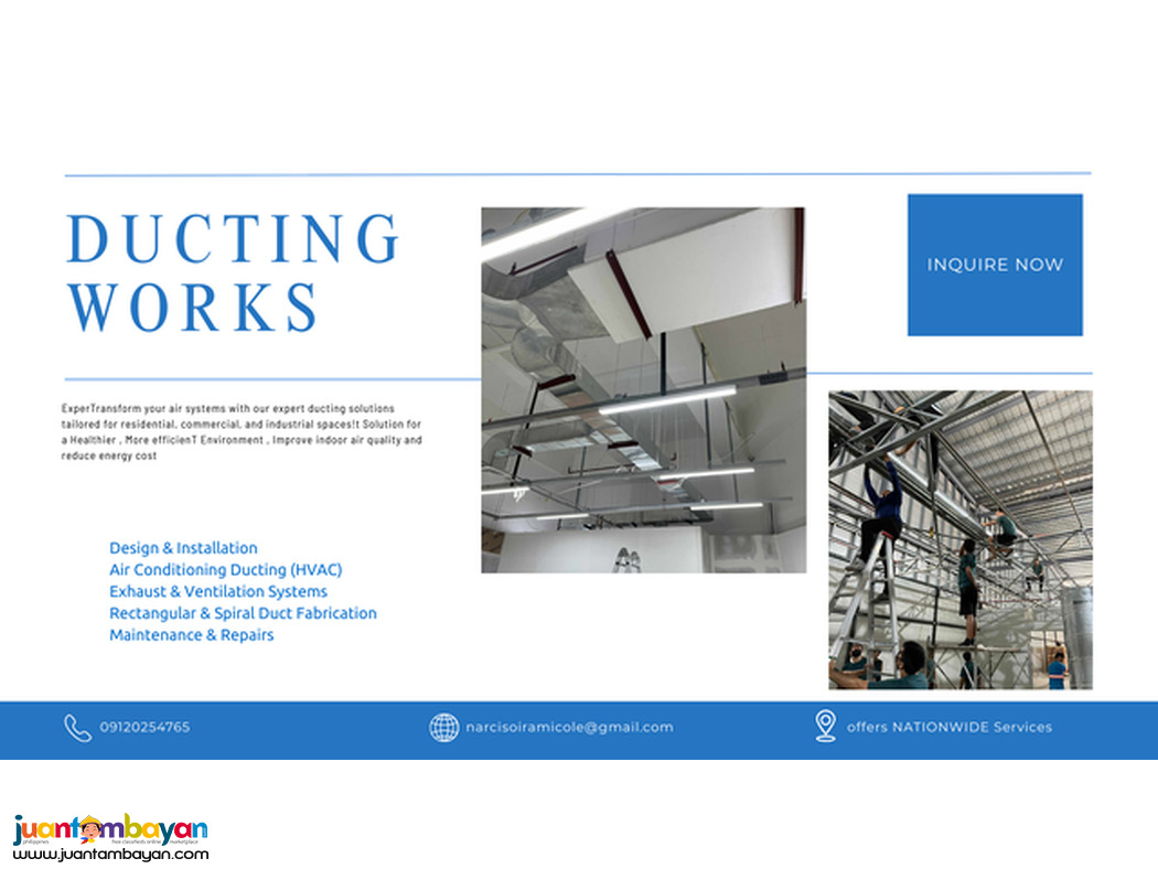 Ducting Works Supply and installation