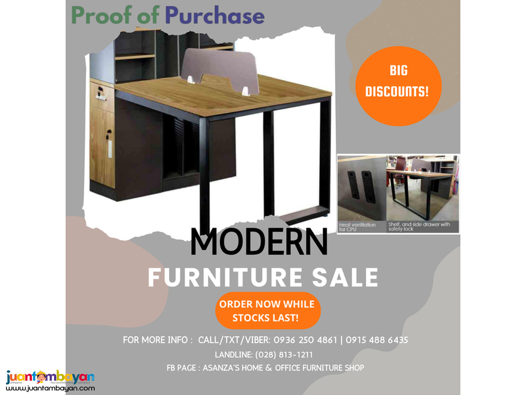 2-Seater Workstation | Laminated Finish | Factory Sale