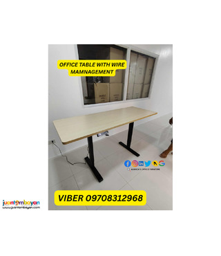 office table with wire management