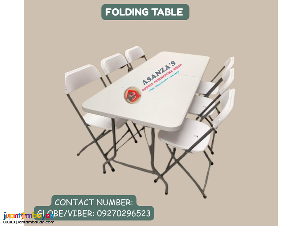 FOLDED/FOLDING CHAIR & TABLE 