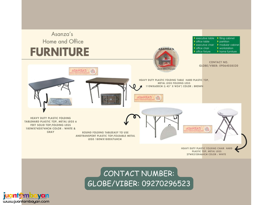 FOLDED/FOLDING CHAIR & TABLE 
