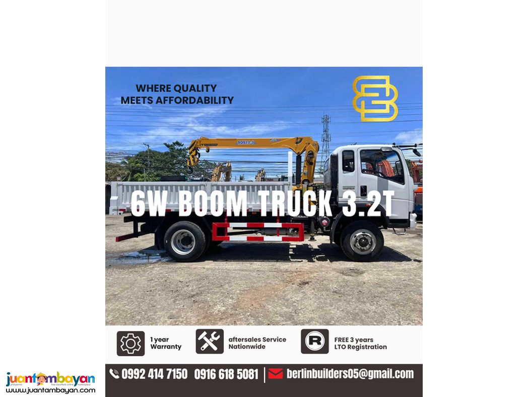 6-wheeler 3.2t Boom truck Sinotruk