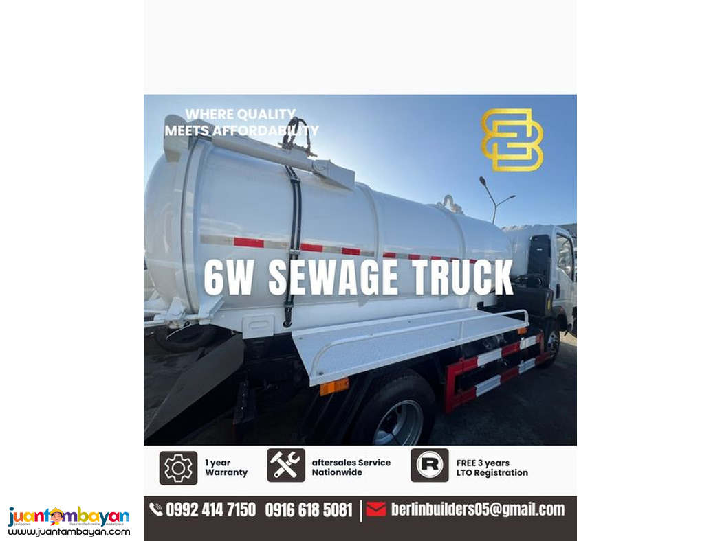 6- wheeler Sewage Truck Brand New for Sale