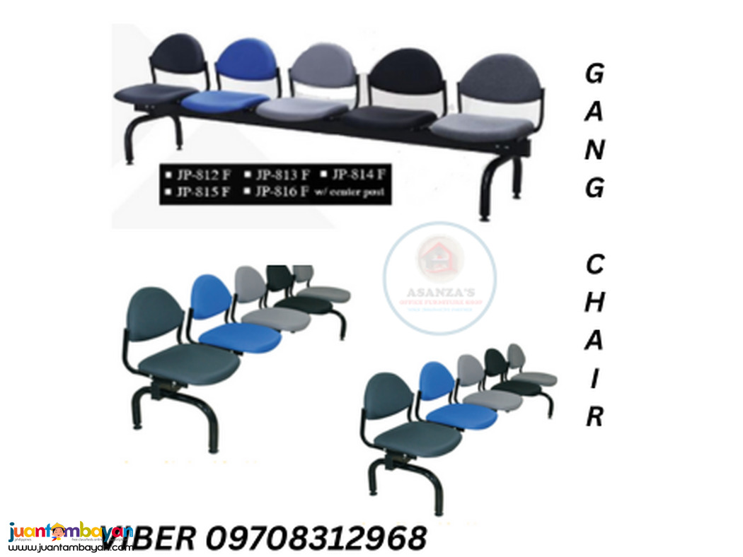 gang chair with cushion seat