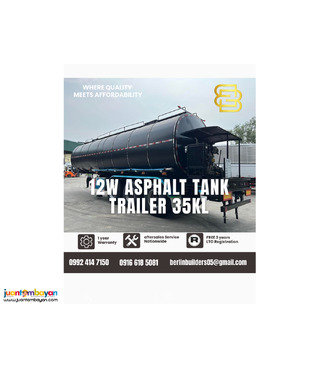 12 WHEELER ASPHALT TANK TRAILER WITH BURNER AND PUMP 35KL