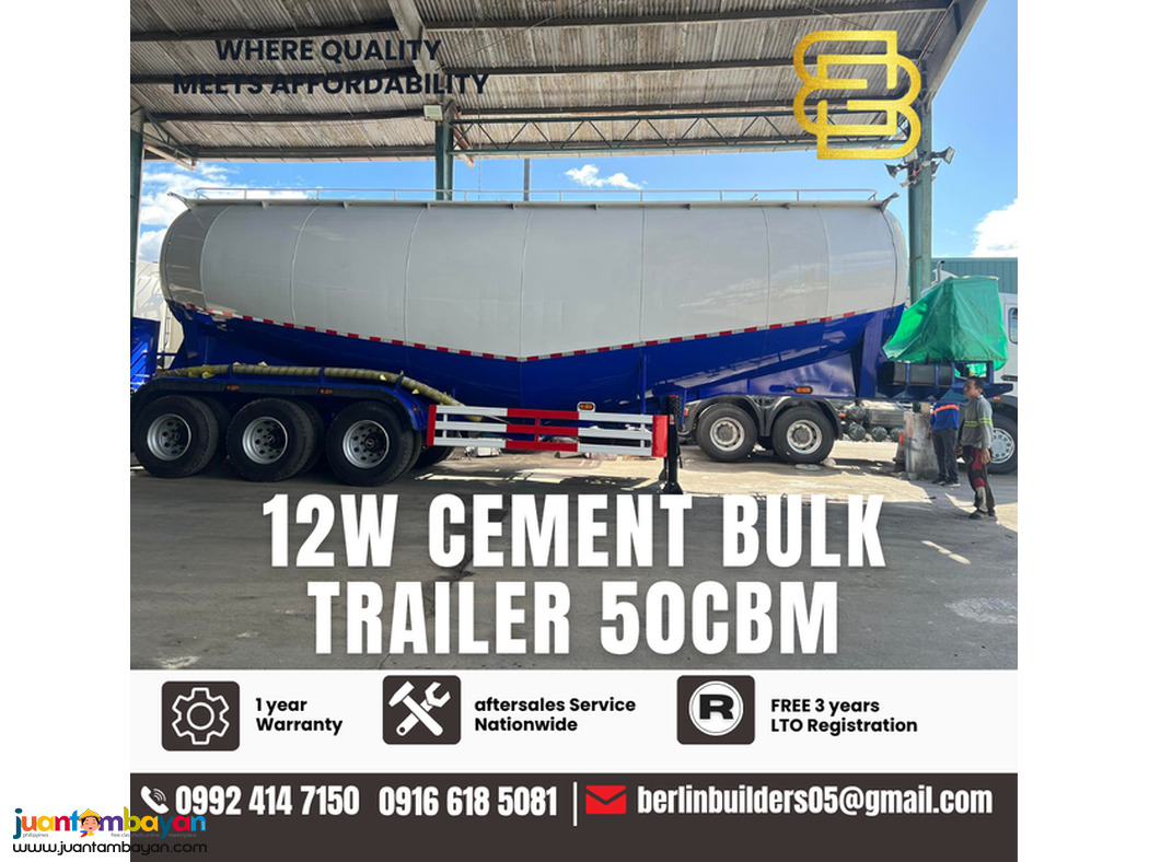12 WHEELER CEMENT TANK TRAILER 50CBM