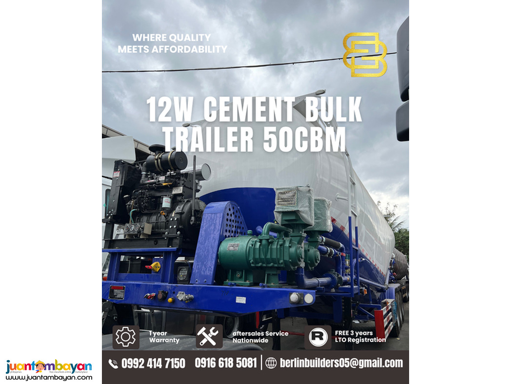 12 WHEELER CEMENT TANK TRAILER 50CBM