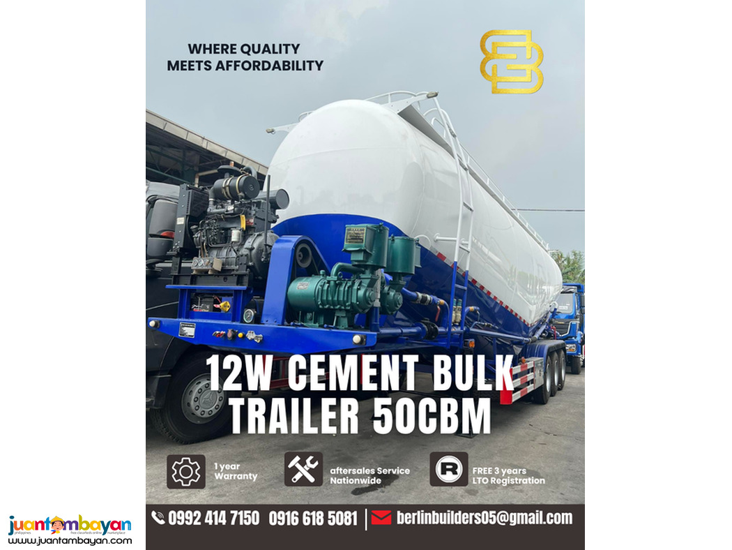 12 WHEELER CEMENT TANK TRAILER 50CBM