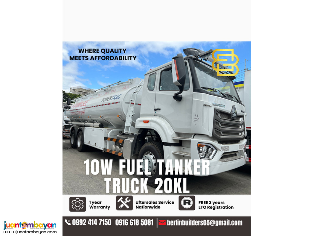 10 wheeler Fuel tanker truck 20,000 liters sinotruk howo NX