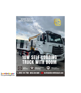 10-wheeler self loading truck with boom sinotruk howo
