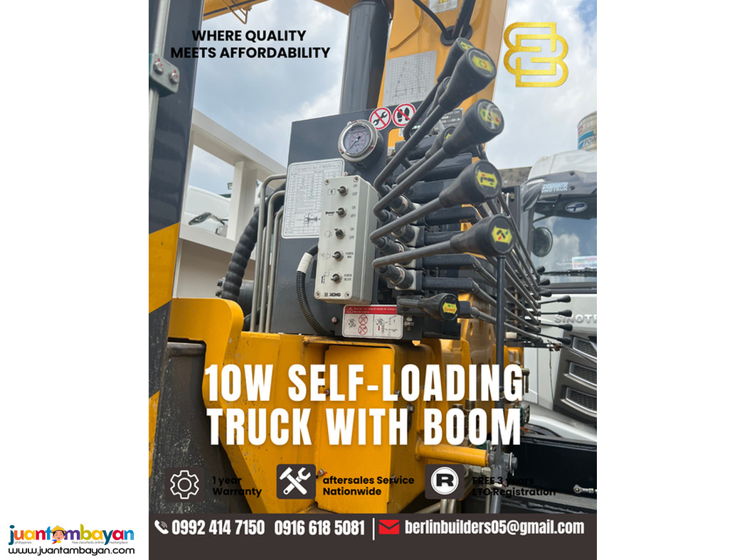 10-wheeler self loading truck with boom sinotruk howo