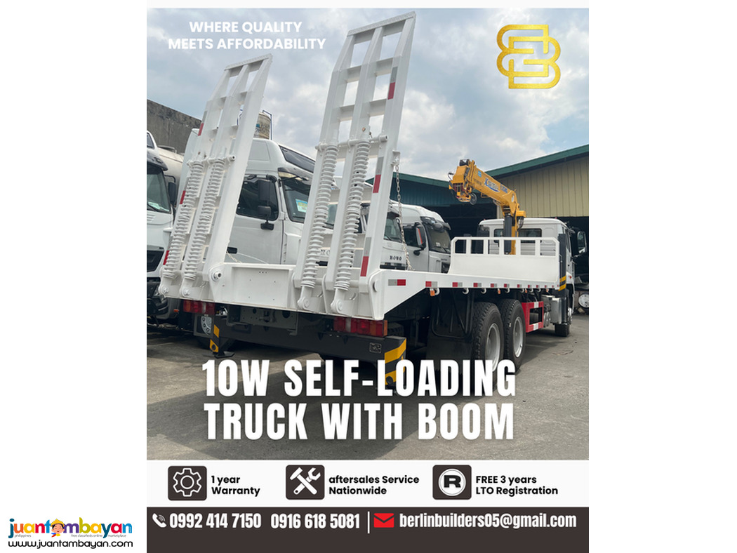 10-wheeler self loading truck with boom sinotruk howo