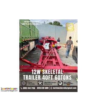 skeletal trailer 40ft 60 tons 