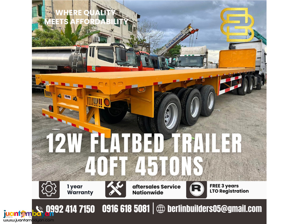 flatbed trailer 40ft, 45tons brand new 