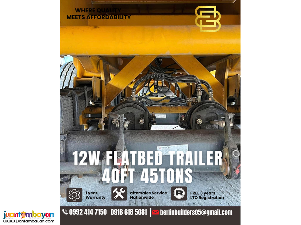 flatbed trailer 40ft, 45tons brand new 