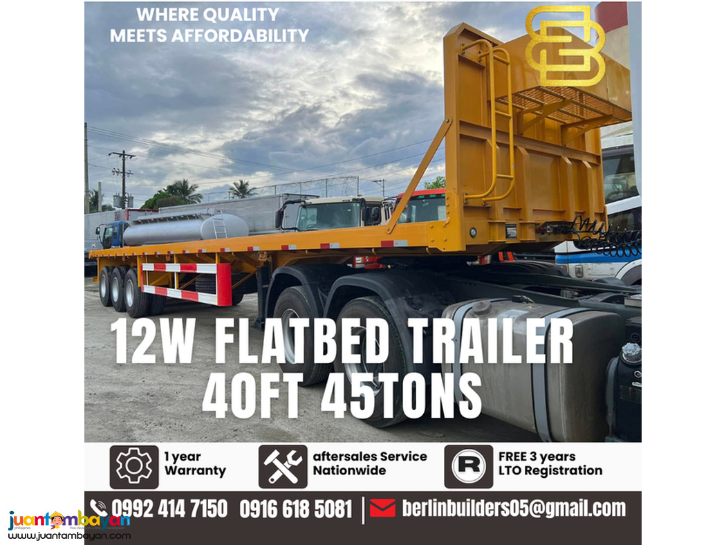 flatbed trailer 40ft, 45tons brand new 