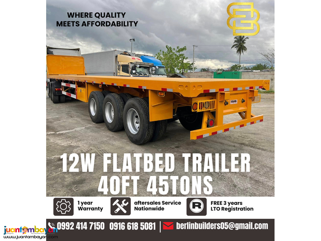 flatbed trailer 40ft, 45tons brand new 