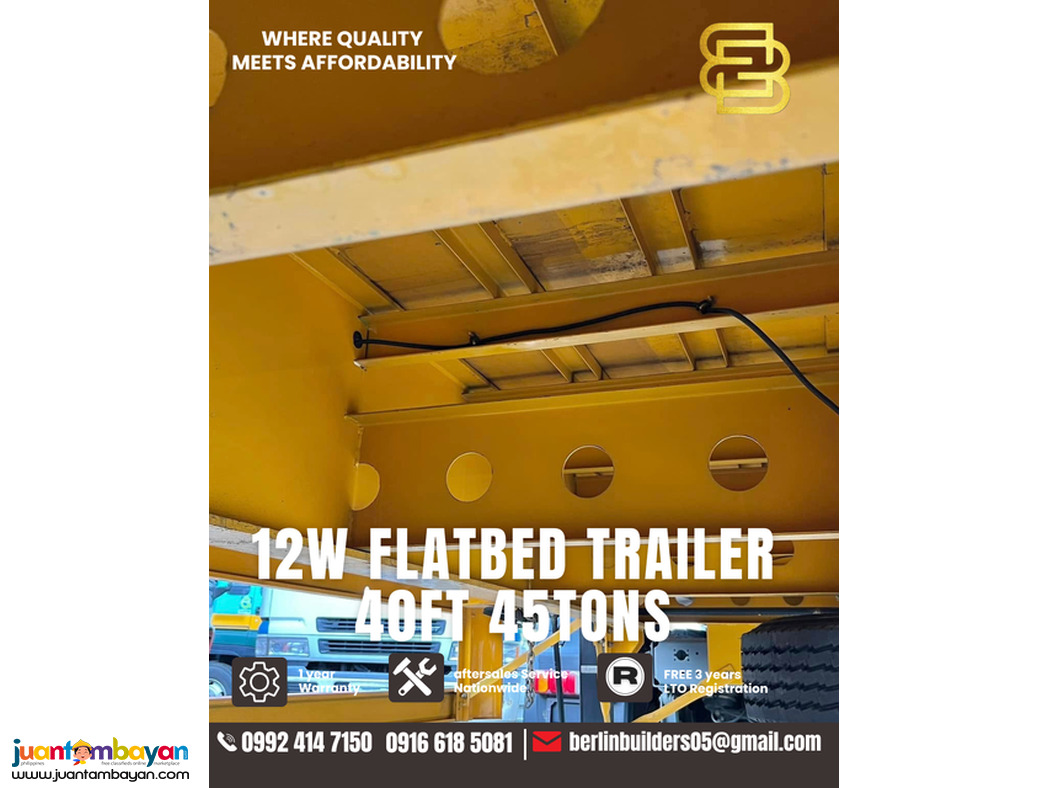 flatbed trailer 40ft, 45tons brand new 