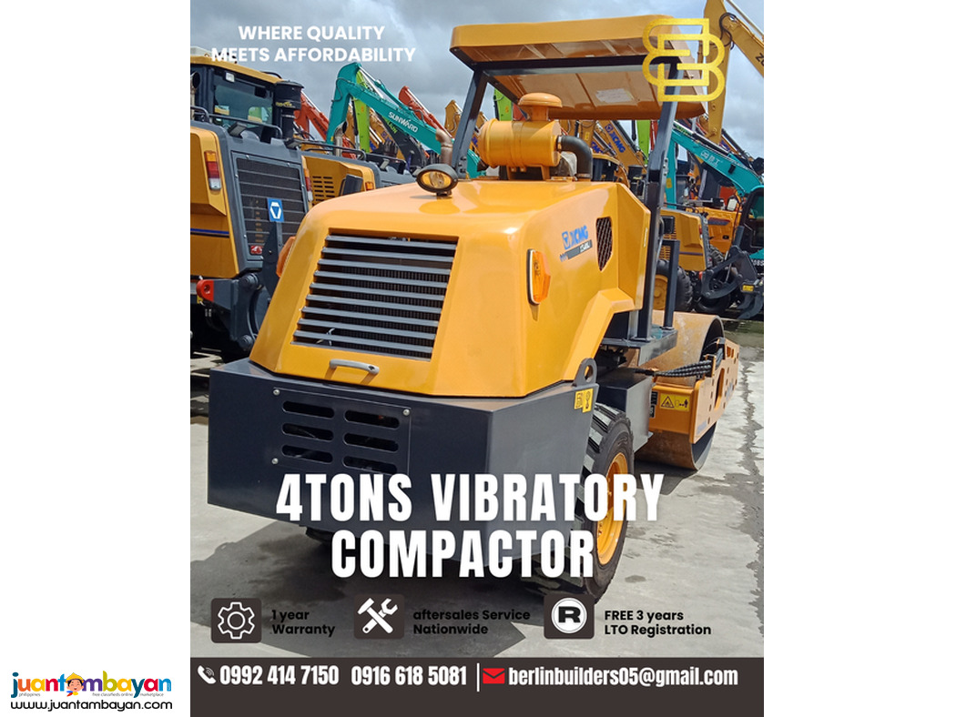 vibratory road roller compactor 4tons xcmg xs400j