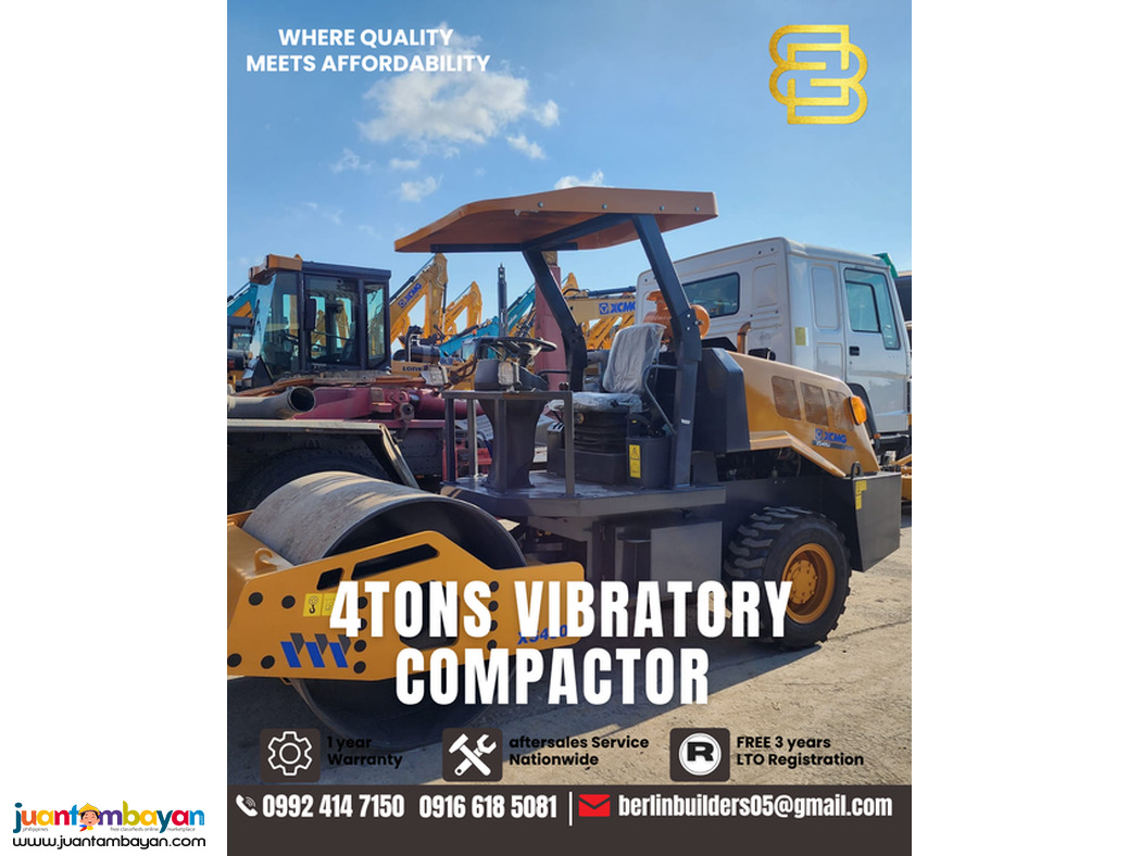 vibratory road roller compactor 4tons xcmg xs400j