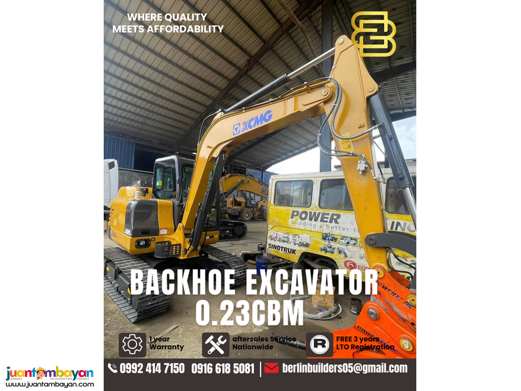 excavator backhoe xcmg xe60da 0.23cbm brand new 