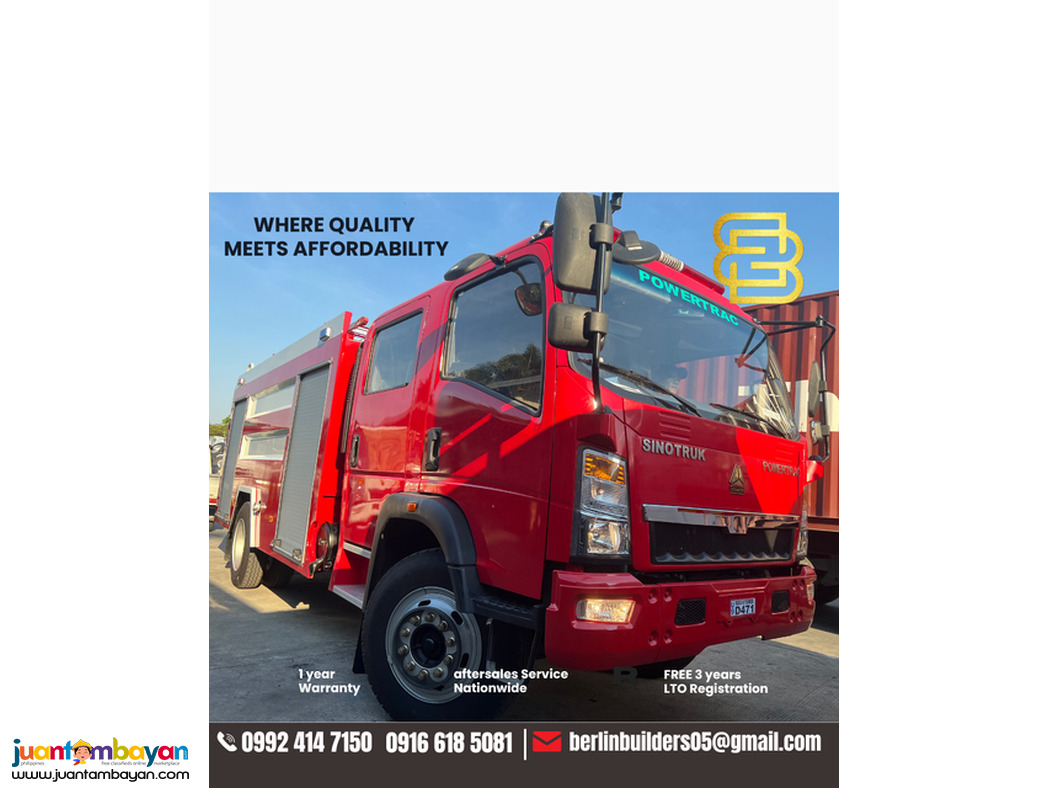 6- wheeler fire truck rescue truck 5kl sinotruk brand new