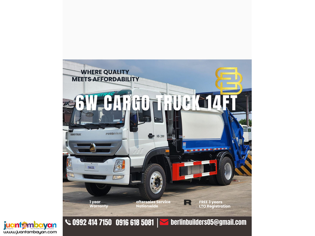 6 wheeler garbage compactor Truck brand new