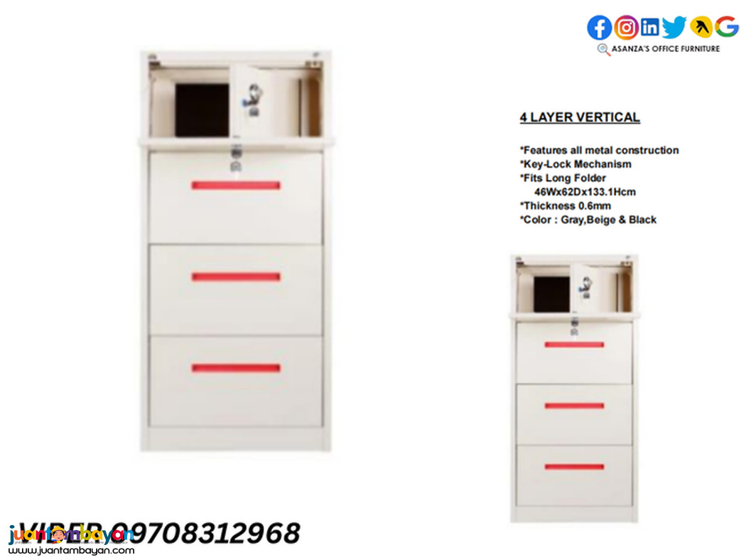 vertical filing cabinet with vault