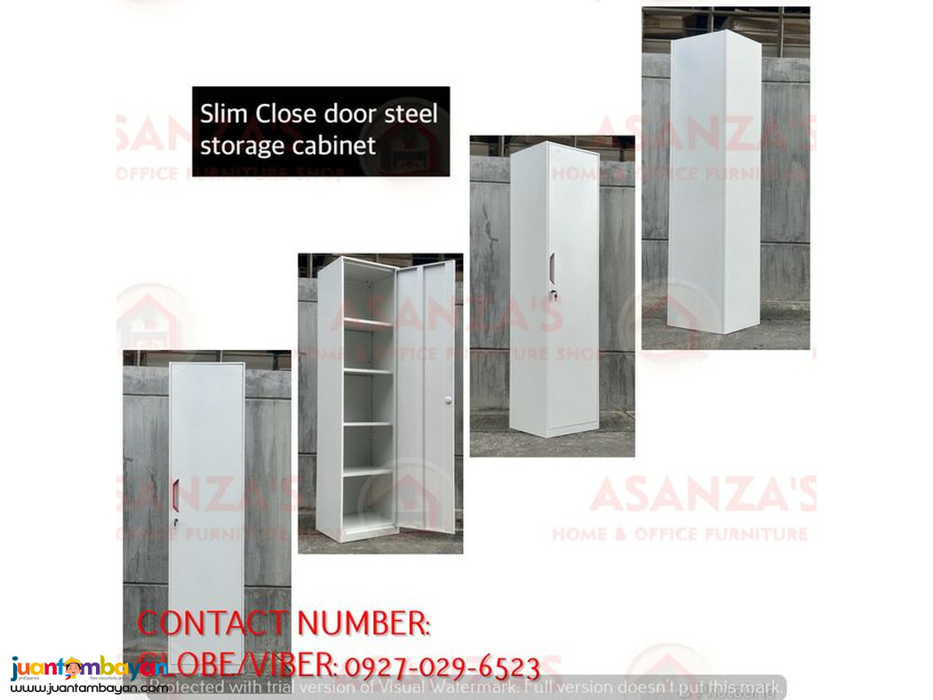 GLASS & SWING DOOR SLIM STEEL CABINET 