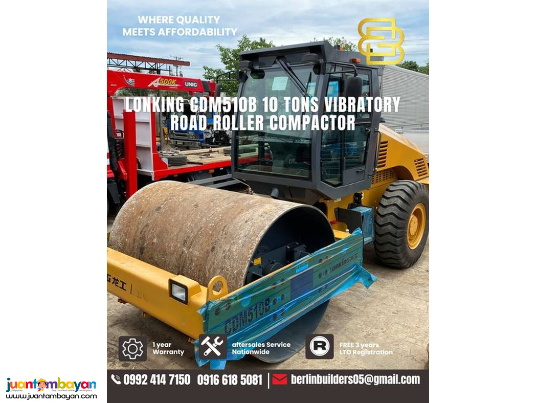 Lonking CDM510b 10 tons Road Roller Compactor Brand New