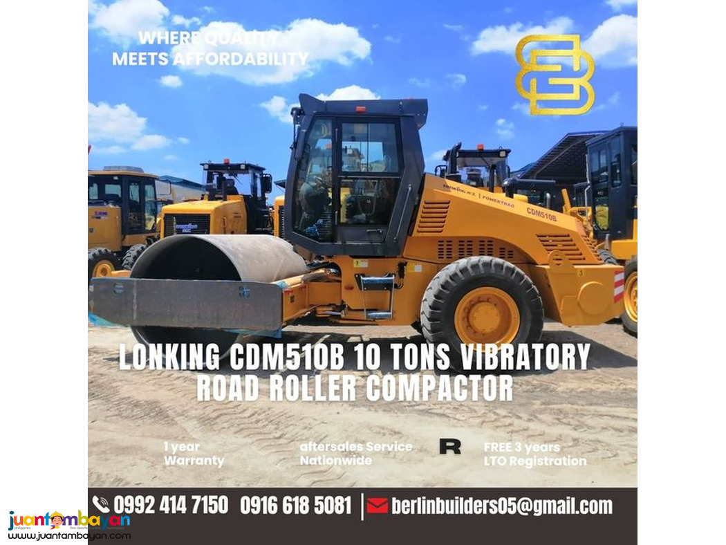 Lonking CDM510b 10 tons Road Roller Compactor Brand New