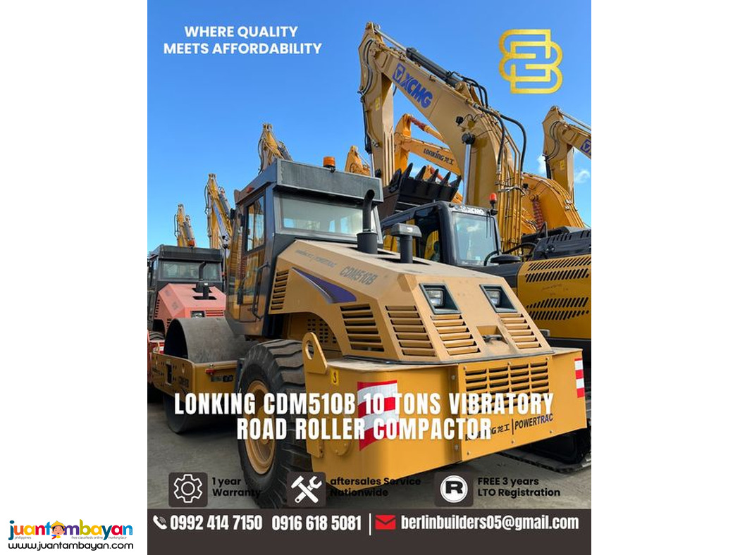 Lonking CDM510b 10 tons Road Roller Compactor Brand New