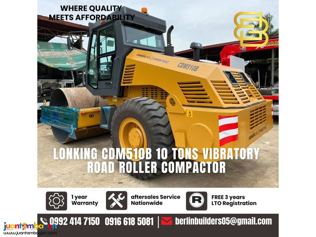 Lonking CDM510b 10 tons Road Roller Compactor Brand New