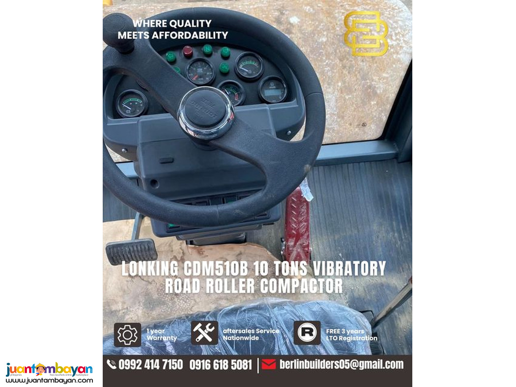 Lonking CDM510b 10 tons Road Roller Compactor Brand New