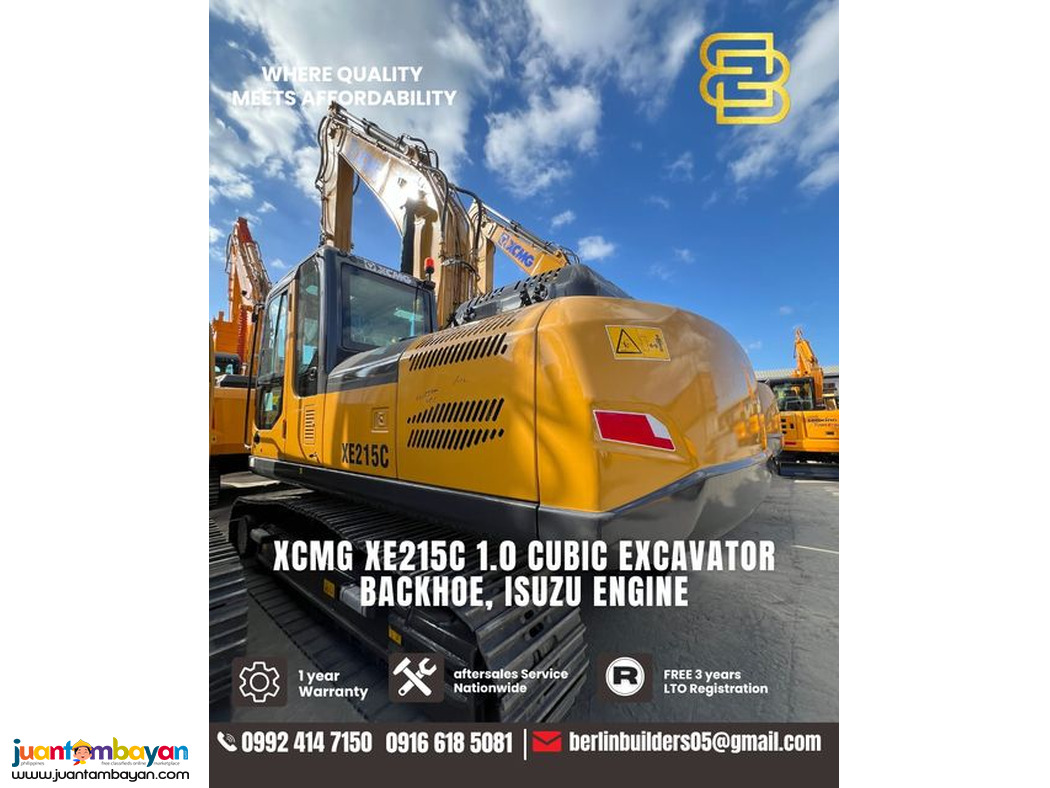 XCMG XE215C 1 cubic Excavator Backhoe Isuzu Engine Brand New