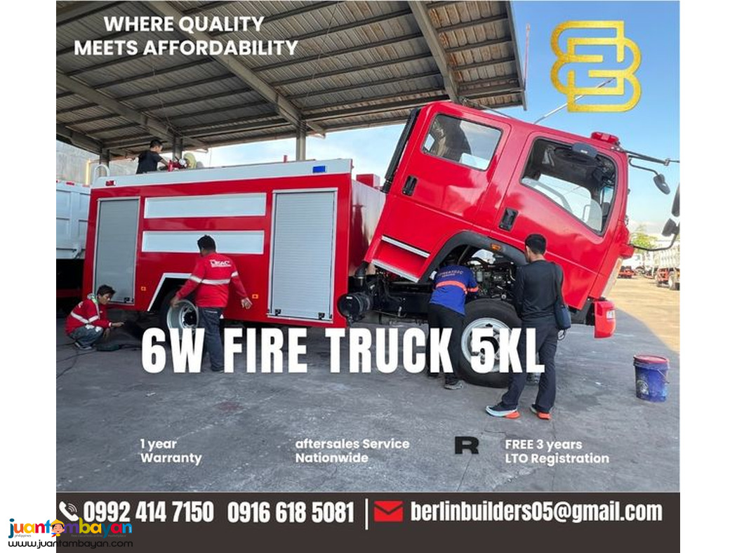 6-wheeler Fire truck 5kl Sinotruk